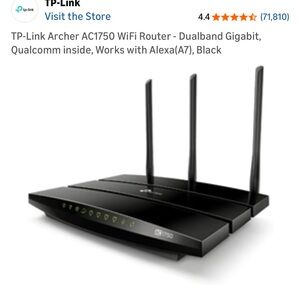 TP-Link Archer AC1750 WiFi Router - Black